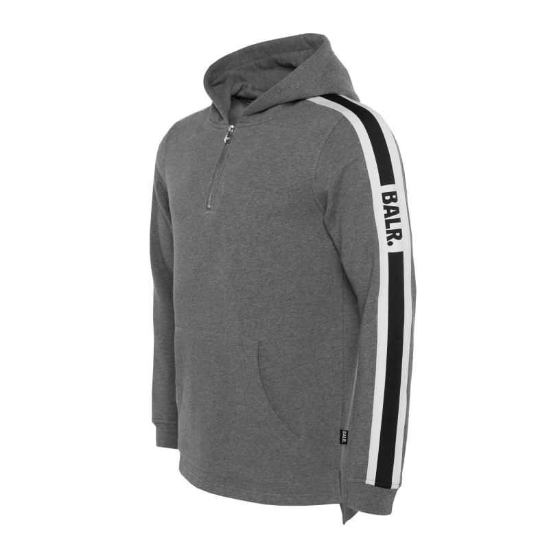 Webbing-Trimmed Hoodie Grey Details Webbing-Trimmed Hoodie Grey Details