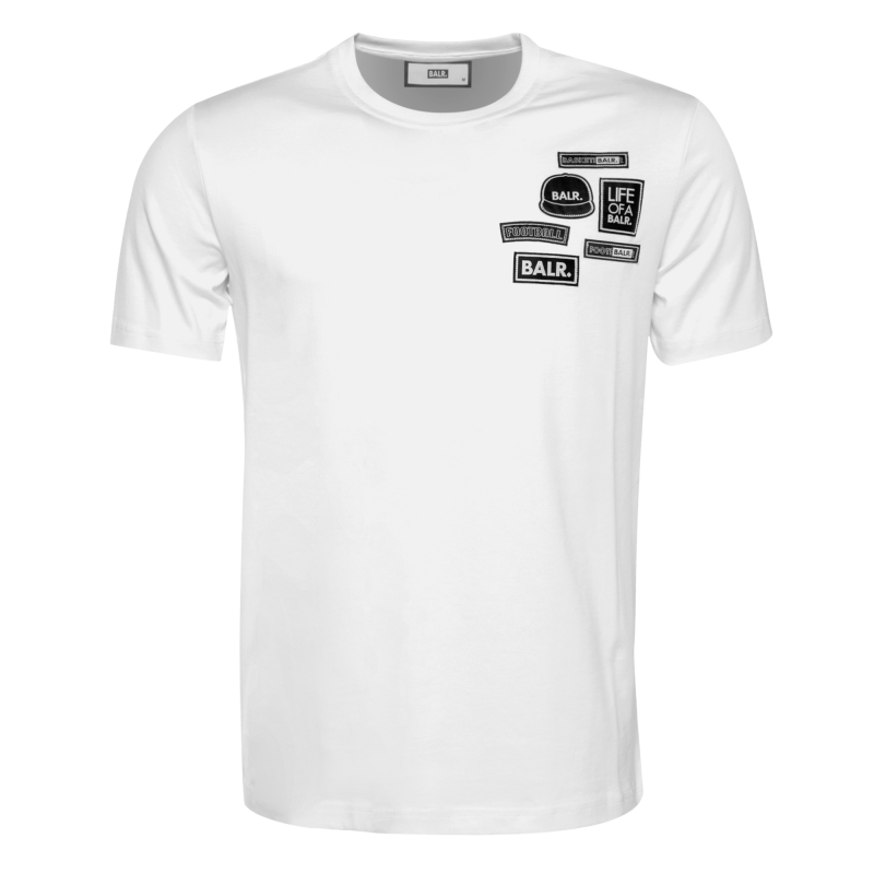 Black Label Balr Badge T Shirt White balr kopen in de aanbieding