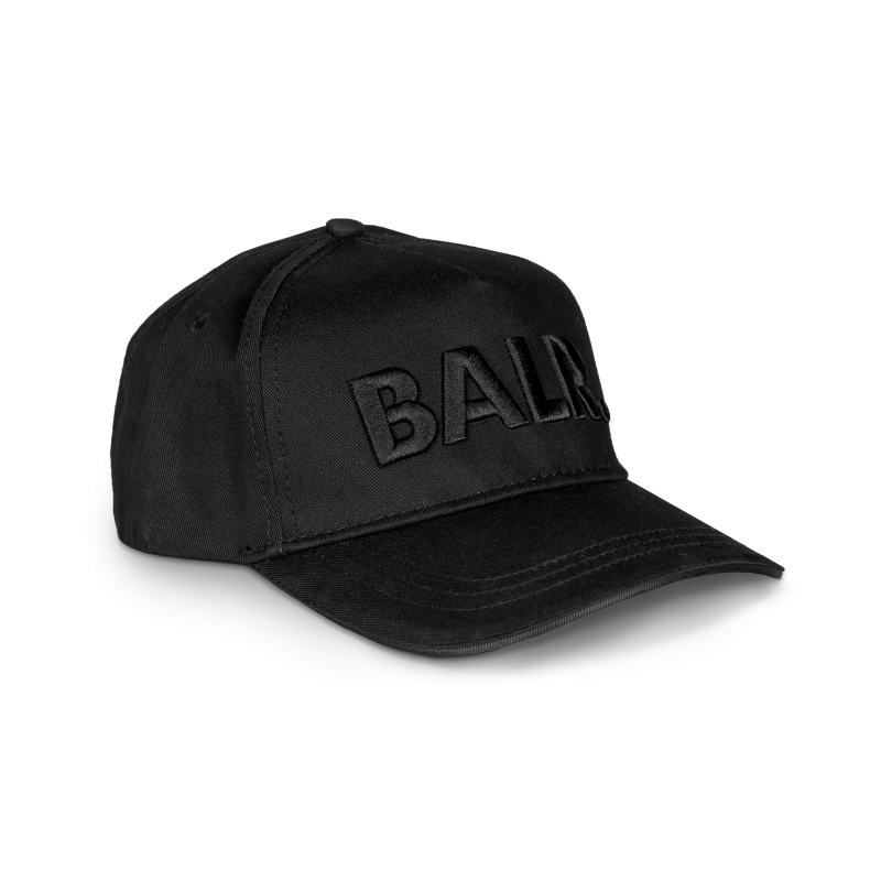 Zijkant BALR. Classic Cotton Cap Zwart-op-Zwart Zijkant BALR. Classic Cotton Cap Zwart-op-Zwart