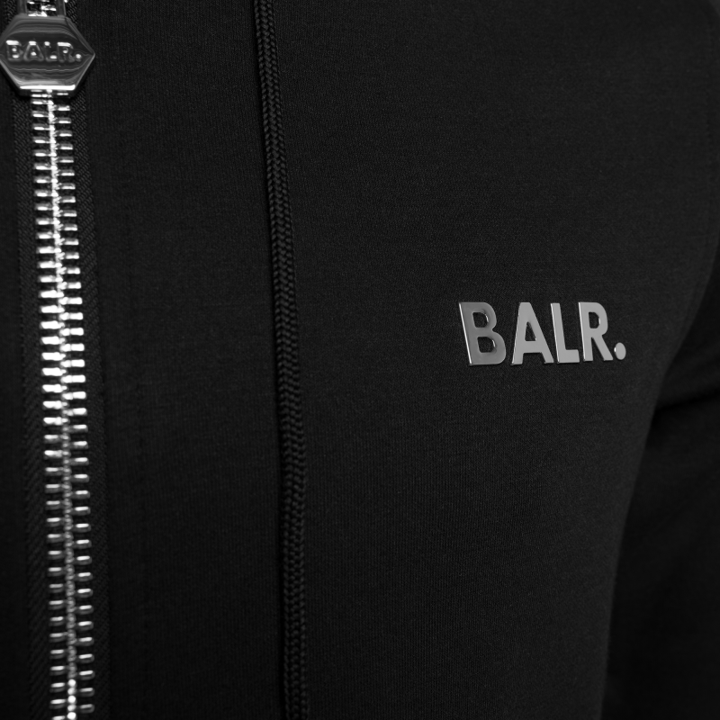 BALR. Q-Series Zipped Hoodie Black Detail BALR. Q-Series Zipped Hoodie Black Detail