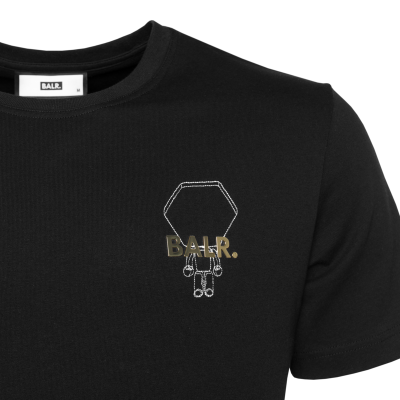 BALR. Hexagon Doll Straight T-Shirt Black BALR. Hexagon Doll Straight T-Shirt Black