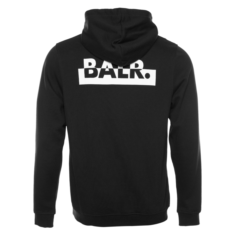 Contrasting Logo Straight Hoodie Black | The Official BALR. website ...